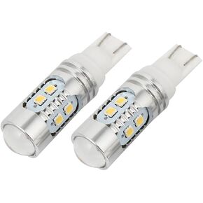 uxcell 2 Pcs DC12V Cambus LED Wedge Car Auto Side Parking Tail Light Bulb White 10W