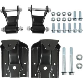 LABLT Rear Leaf Spring Hanger Bracket Shackle Kit Replacement for GMC Sierra 1500 Chevy Silverado 1500 1999-2013 12474021