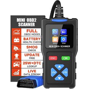 OBD2 Scanner Diagnostic Tool,Battery Tester, Vehicles Check Engine Malfunction Code Reader with Reset,OBD II Car Scanner&Tester Diagnostic Tools for All Cars(T200)