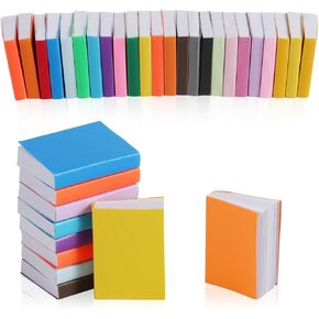 40pcs Miniature Books, 1:12 Scale Miniatures Dollhouse Books Assorted Colors Tiny Christmas Pretend Play Toy Dollhouse Decoration Accessories Gifts for Boys Girls Bedroom Study Room