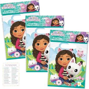 Unique Gabby Dollhouse Party Bags - 24 Pack, Gabbys Dollhouse Goodie Bags for Party Favors, Checklist - Gabby Dollhouse Party Decorations & Birthday Party Supplies