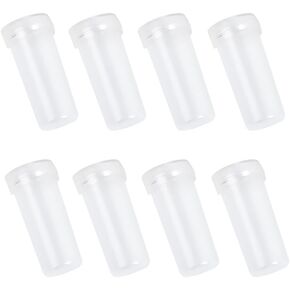 GSHLLO 30 Pcs Clear Plastic Flower Water Tubes Individual Floral Water Tubes Picks Small Flower Stem Water Holder Plant Cutting Tubes with Caps for Flower Arrangement 7 cm