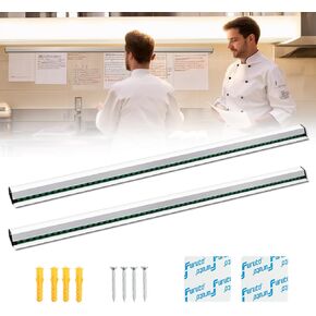 CjgyzTicket Holder for Restaurant, 36/48/60 inches, Restaurant Order Holder，Durable and Easy to use, Suitable for Commercial Kitchens, cafes, Fast-Food(60 Inch, 2 Pcs) (36 Inch)