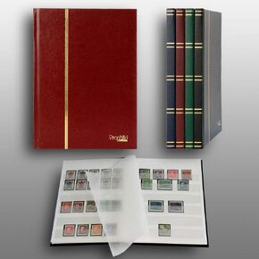 Prophila Small Stamp Album (New) 16 White Sides, red Cover
