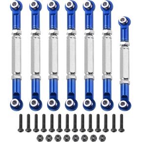 MECCANIXITY Adjustable Turnbuckles Camber Link Linkages Aluminum Alloy RC Car Steering Pull Rod Servo Linkages Tie Rod for 2WD 1/10 RC Car Crawler（Green）