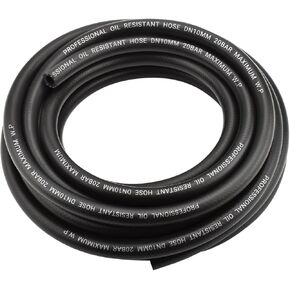 3/8 Inch Fuel Line Hose NBR Rubber SAE J30R7 5 Ft Push Lock Hose 300PSI High-pressure for Automotive Fuel Systems