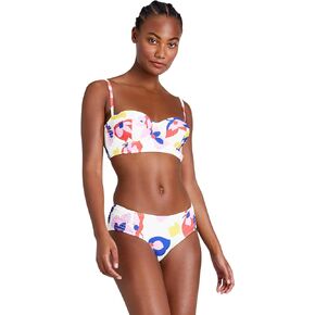 kate spade new york Summer Floral Smocked Underwire Bralette Top Ivory XL (US 14)