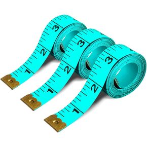 Tape Measure, Fabric Body Measuring Tape Soft Seamstress Cloth Tape Measure Double Scale Fabric Tape Measurement for Sewing Cloth 60-inch, 3 Pack Craft Vinyl Tailor Ruler for Weight Loss (Green)