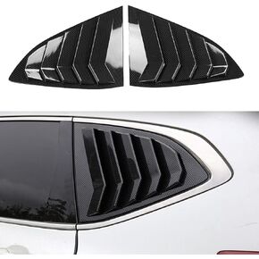 LEXLEY Racing Style Rear Side Window Louvers Air Vent/Louvers Scoop Cover Blinds For Honda CRV 2017 2018 2019 2020 2021 2022-Bright black