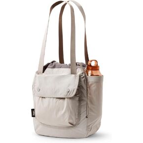 Bellroy Cinch Tote (16 liter lightweight tote bag with external organization, pop pockets, a luggage pass-through, and effortless draw-cord closure) - Oat