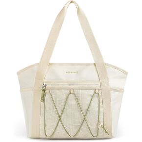 BAGSMART Travel Tote Bag for Women with Compartments, Gym Tote Bag with Elastic Cord for Travel Sport Beach
