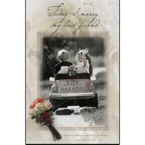 "Today I Marry My Best Friend" - Wedding - Standard Bulletin 11 Inch - KJV Scripture - Package of 100