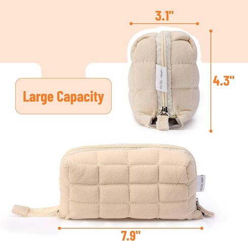 Mr. Pen- Large Capacity Pillow Pencil Case, Beige Pencil Pouch, Pencil Bag, Pen Case, Pen Pouch, Pen Bag, Pencil Pouches, Pencil Bags, School Pencil Case, College Pencil Case, Makeup Pouch in Saudi Arabia