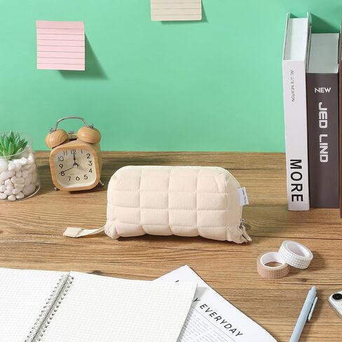 Mr. Pen- Large Capacity Pillow Pencil Case, Beige Pencil Pouch, Pencil Bag, Pen Case, Pen Pouch, Pen Bag, Pencil Pouches, Pencil Bags, School Pencil Case, College Pencil Case, Makeup Pouch in Saudi Arabia