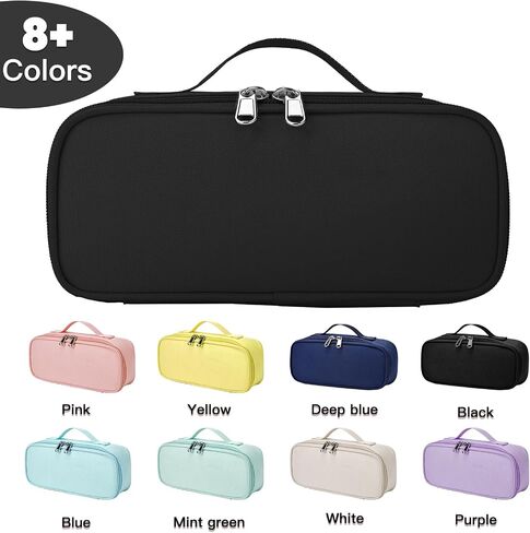 Big Capacity Pencil case pencil Bag Multifunctional Pencil Pouch with Compartmens, pencil box for girls boys Stationery Bag Pencil case Pouch Cosmetic 2100ML (Pink) in Saudi Arabia