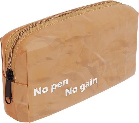 Large Capacity Pencil Case Unique Pencil Pouch, Waterproof Pen Bag Personal Stationery Organizer (Brown paper) in Saudi Arabia