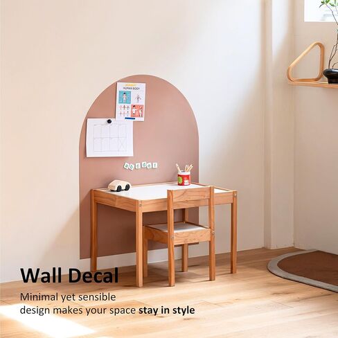 ملصق حائط مغناطيسي على شكل سبورة للأطفال، ورق اتصال على شكل قوس لملصقات الحائط، قشر والصق، سبورة بيضاء ذاتية اللصق، سبورة سوداء متعددة الوظائف لتزيين المنزل (شاي الحليب) in Kuwait