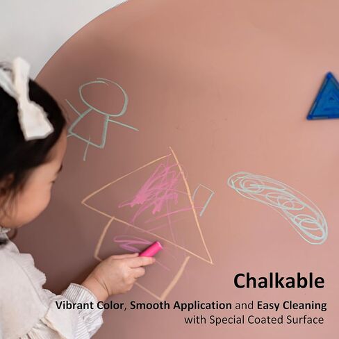 ملصق حائط مغناطيسي على شكل سبورة للأطفال، ورق اتصال على شكل قوس لملصقات الحائط، قشر والصق، سبورة بيضاء ذاتية اللصق، سبورة سوداء متعددة الوظائف لتزيين المنزل (شاي الحليب) in Kuwait