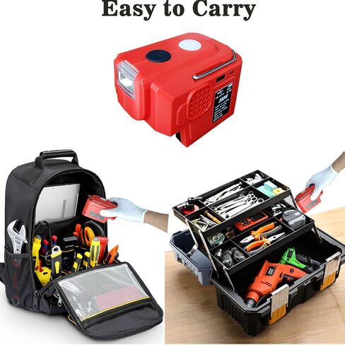 200W Power Inverter for Milwaukee M18 Battery, DC 20V to AC 110-120V Battery 18V Inverter,Battery Powered Outlet with 1 USB Ports & 1 Type-C & 1 AC Outlet,LED Portable Power Station Adapt(No Battery) in Saudi Arabia