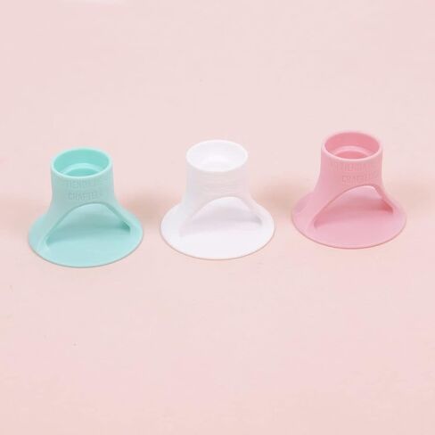 Craftelier - Set of Glue, Glue and Adhesive Tube Holders - Approx. Diameter: 6.1 cm Base, 2.9 cm Top Nozzle and 1.5 cm Bottom Nozzle - Color: Turquoise, White and Pink in Kuwait