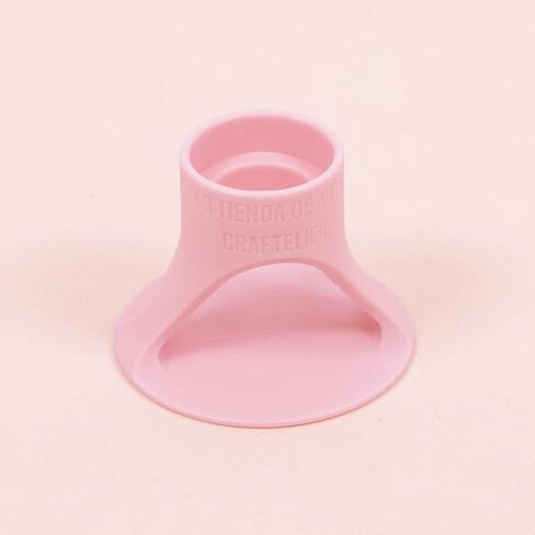 Craftelier - Set of Glue, Glue and Adhesive Tube Holders - Approx. Diameter: 6.1 cm Base, 2.9 cm Top Nozzle and 1.5 cm Bottom Nozzle - Color: Turquoise, White and Pink in Kuwait