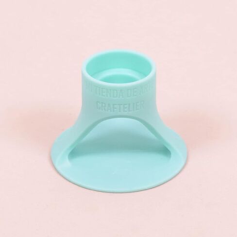 Craftelier - Set of Glue, Glue and Adhesive Tube Holders - Approx. Diameter: 6.1 cm Base, 2.9 cm Top Nozzle and 1.5 cm Bottom Nozzle - Color: Turquoise, White and Pink in Kuwait