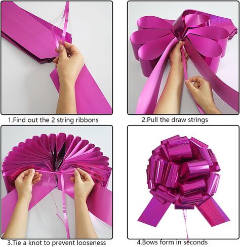 1Pcs Giant Gift Bows,16 Inch Giant Car Bow Large Gift Bow Large Christmas Gift Refrigerator New House Bicycle and Party Decoration Giant Gift Packaging Bow (red) in Saudi Arabia