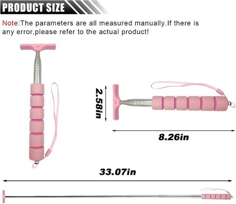 Car Side Mirror Squeegee, Portable Car Rearview Mirror Wiper with 33" Telescopic Long Handle, Retractable Auto Mirror Squeegee Cleaner for Rainy Foggy Weather, Universal Car Accessories (Pink, 1PC) in Saudi Arabia