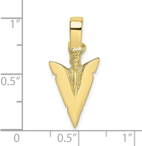 قلادة سحر الذهب الأصفر ك 10 الصلبة 3-D ARROWHEAD in Saudi Arabia