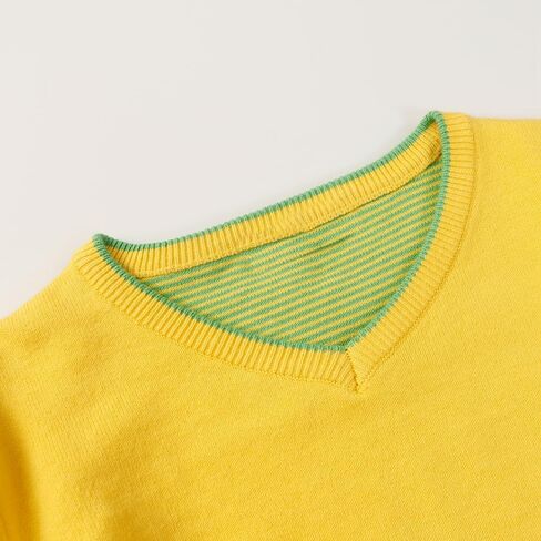 Boys' Long Sleeve V-Neck Sweater Kids Casual Knit Pullover in Saudi Arabia