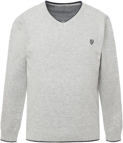 Boys' Long Sleeve V-Neck Sweater Kids Casual Knit Pullover in Saudi Arabia