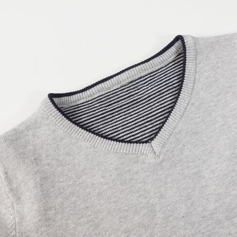Boys' Long Sleeve V-Neck Sweater Kids Casual Knit Pullover in Saudi Arabia