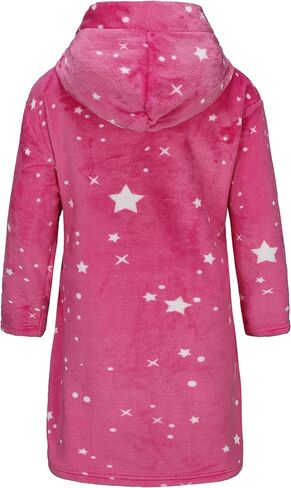 Girls Fleece Hooded Robes Soft Plush Bathrobe for Kids 2-16 Years in Kuwait