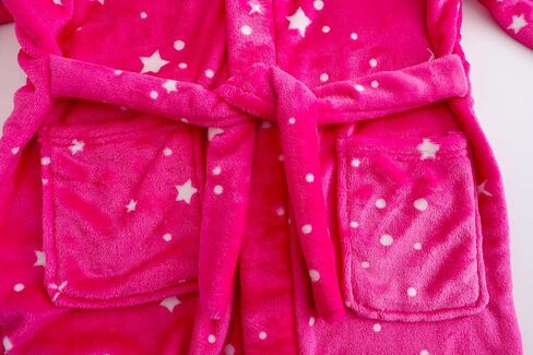 Girls Fleece Hooded Robes Soft Plush Bathrobe for Kids 2-16 Years in Kuwait