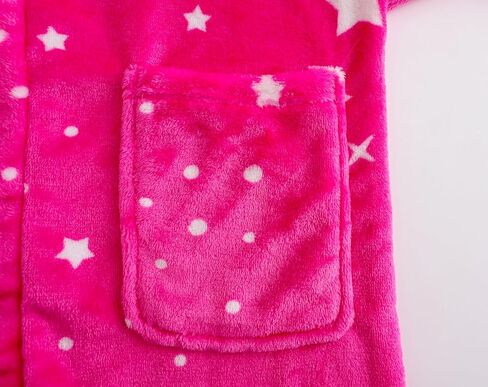 Girls Fleece Hooded Robes Soft Plush Bathrobe for Kids 2-16 Years in Kuwait