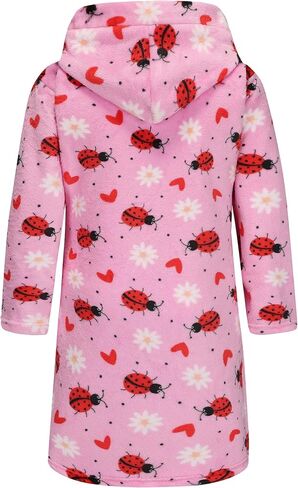 Girls Soft Fleece Robes Plush Hooded Bathrobes Sleepwear for Kids 2-16 Years in Saudi Arabia