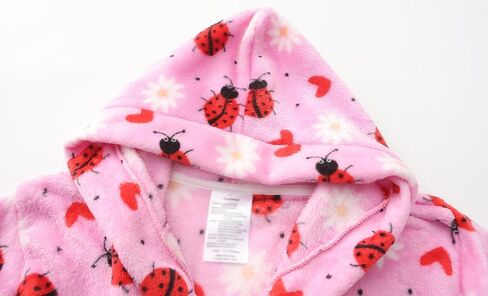 Girls Soft Fleece Robes Plush Hooded Bathrobes Sleepwear for Kids 2-16 Years in Saudi Arabia