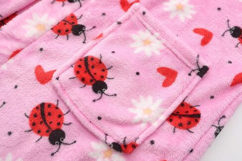Girls Soft Fleece Robes Plush Hooded Bathrobes Sleepwear for Kids 2-16 Years in Saudi Arabia