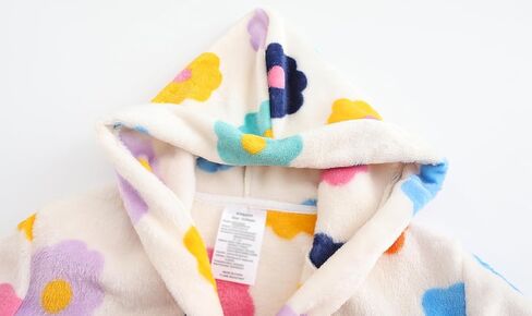 Girls Soft Fleece Robes Plush Hooded Bathrobes Sleepwear for Kids 2-16 Years in Saudi Arabia