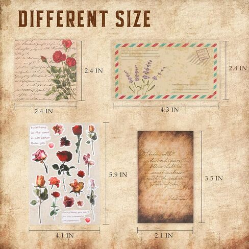 517 Pcs Vintage Scrapbook Paper,Scrapbook Supplies Stickers,Journaling Supplies Kit Include 37 Pcs Flowers Stickers Aesthetic Journal Paper for Planner,Bullet Journaling,Junk Journal Paper in Saudi Arabia