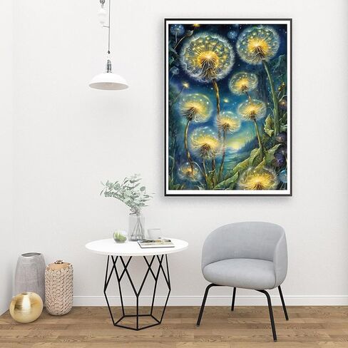 Amzdiyfun Dandelion Paint by Numbers Kit for Adult,Art Acrylic Adult Paint by Number Kits on Canvas,DIY Paint by Numbers Without Frame for Home Wall Decor,16x20Inch. in Saudi Arabia