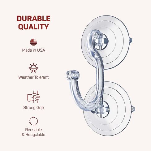 SEWANTA Christmas Wreath Hanger for Glass Front Door - Giant Suction Wreath Hanger, Hang Large or Heavy Wreaths Securely on Glass Doors and Windows up to 20 Lbs - Heavy Duty Wreath Holders - USA Made in Saudi Arabia