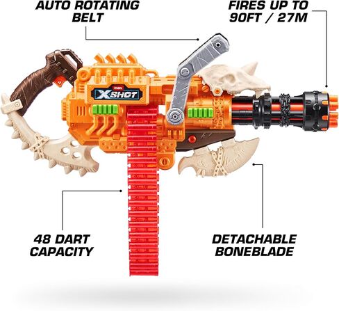 XShot Insanity HorrorFire Dread Hammer by Zuru with 48 Darts, Air Pocket Technology Darts and Dart Storage, Outdoor Toy for Boys and Girls, Teens and Adults in Kuwait