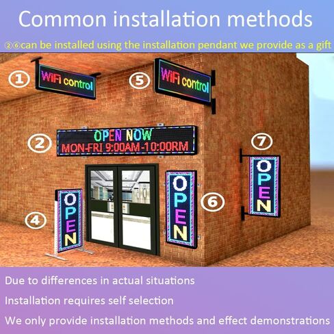 programmable led sign custom scrolling digital signage display screen outdoor for business electronic message board advertising marquee word light Wifi Control High Brightness Neon 77"X14" in Saudi Arabia