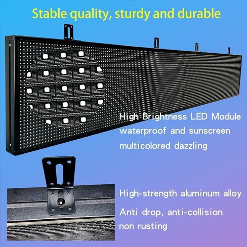 programmable led sign custom scrolling digital signage display screen outdoor for business electronic message board advertising marquee word light Wifi Control High Brightness Neon 77"X14" in Saudi Arabia