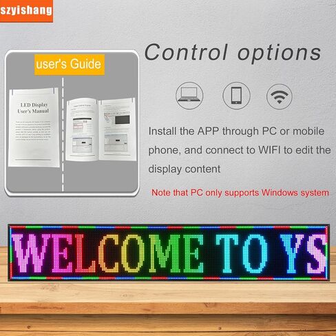 شاشة YS خارجية P10 LED (77 بوصة × 14 بوصة)، لوحة رسائل لافتة LED قابلة للبرمجة، شاشات عرض رقمية كاملة الألوان مع تقنية SMD للإعلان والأعمال، تطبيق + علامة LED عالية الدقة للتحكم في WiFi in Saudi Arabia
