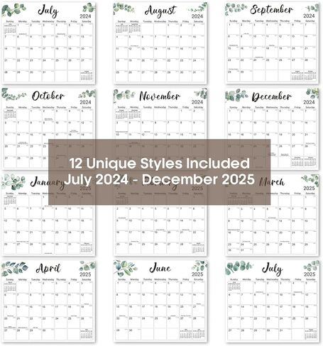 Aesthetic 2025-2026 Magnetic Calendar for Refrigerator, 21-Month Fridge Calendar Magnet from October 2025 to June 2027, Greenery Design for Easy Organizing in Kuwait