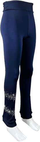 Girl's Plush Ice Skating Training Pants with Sparkling Rhinestones Decoration Stylish for Girls in Saudi Arabia