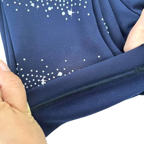 Girl's Plush Ice Skating Training Pants with Sparkling Rhinestones Decoration Stylish for Girls in Saudi Arabia