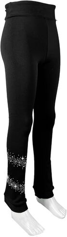 Girl's Plush Ice Skating Training Pants with Sparkling Rhinestones Decoration Stylish for Girls in Saudi Arabia